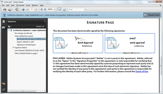 PDF with Digital Signatures