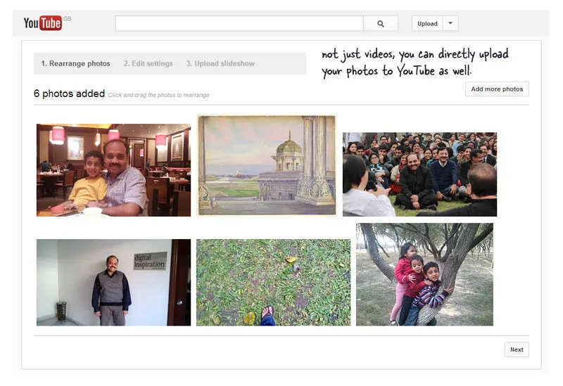 YouTube Photo Slideshow